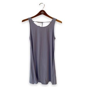 Dusty blue dress open back